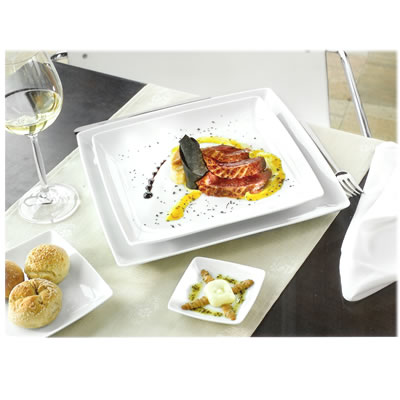 PRATO QUAD.SOPA 19CM CARRE WHITE