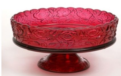 TAÇA C/PE VERMELHA 23X11CM