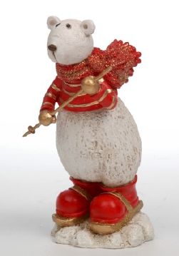 URSO VERMELHO/BRANCO RESINA