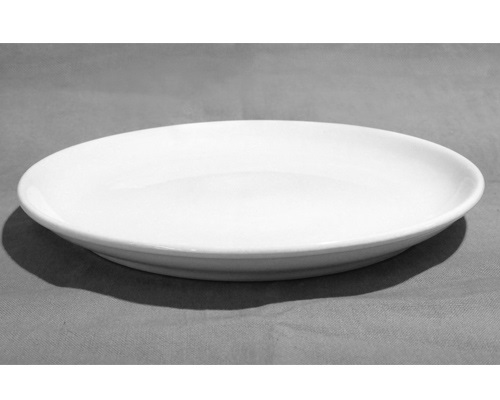 PRATO RASO 24CM BRANCO GRES