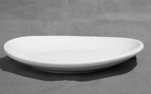 PRATO OVAL 21X19CM GRES BRANCO