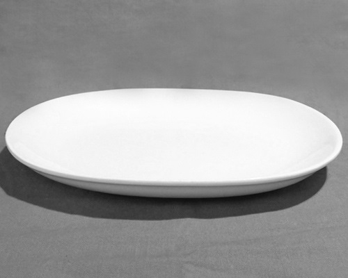 TRAVESSA OVAL 33X23CM BRANCO GRES