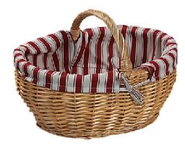 CESTO 46X34X20CM VIME C/TECIDO RISCAS