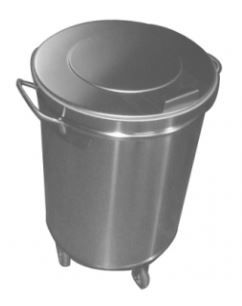 BALDE LIXO 50L SEM PEDAL 38X60.5CM INOX