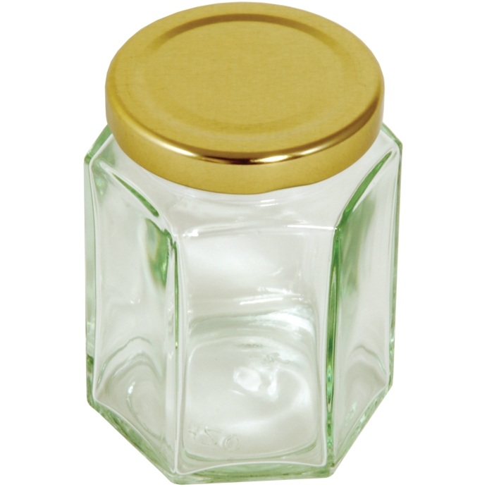 FRASCO HEXAG.23.5CL TAMPA DOURADA