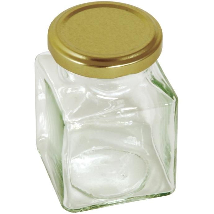 FRASCO QUAD.20CL TAMPA DOURADA