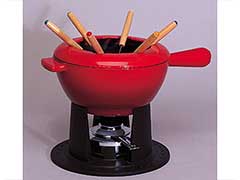 CONJ.FONDUE SAVOYARDE LARANJA CREUSET