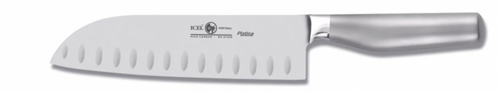 FACA SANTOKU ALVEOLOS PLATINA