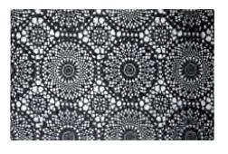 INDIVIDUAL TRANSPARENTE CIRCULOS PRETOS