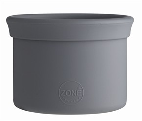 VASO CINZA SILICONE 12.5X9CM