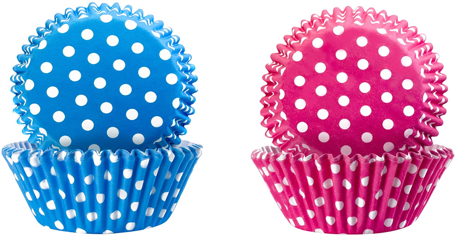 CJ.100 FORMA PAPEL BOLAS Ø7.5CM AZUL/ROS