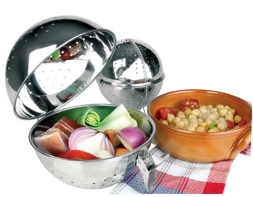 ESFERA OSSOS/ARROZ 14.5CM INOX