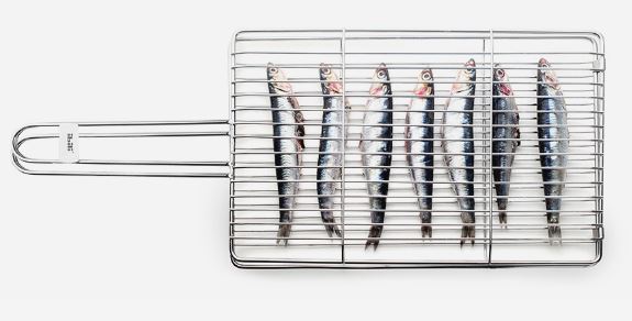 GRELHA DUPLA 20X45X2CM INOX