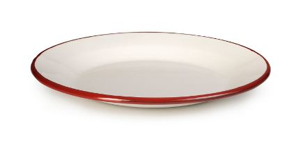 PRATO 24CM ESMALTE BR FRISO BORDEAUX