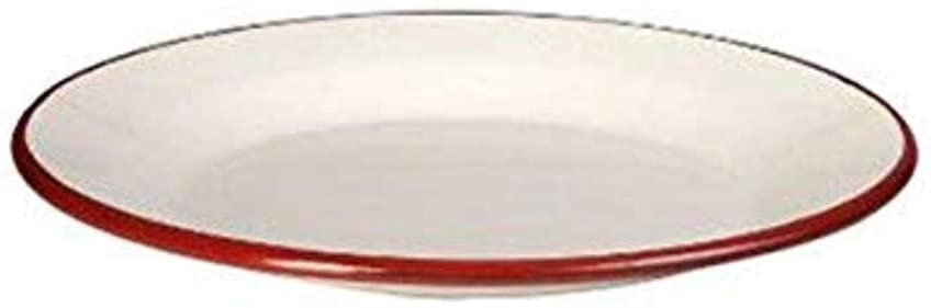 PRATO 28CM ESMALTE BRANCO F.BORDEAUX