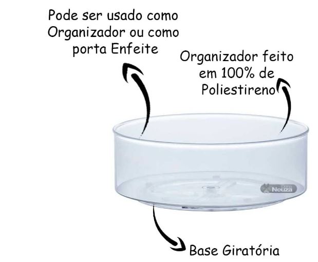 ORGANIZADOR ROTATIVO C/DIVISOES ACRILICO