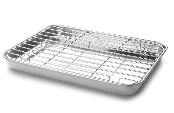 TABULEIRO C/GRELHA 40.5X30.5X2.5CM INOX