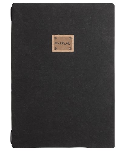 PORTA MENU A4 4 MICAS CASTANHO TEX