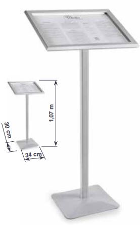 PORTA MENU A3 C/SUP.ALUMINIO