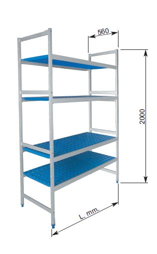 ESTANTE SIMPLES 4 PRAT.200X56X82.2CM