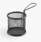 CESTO FRIT. Ø9CM ALT8CM PRETO