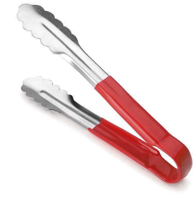 PINÇA JUMBO 30CM INOX CABO PRETO