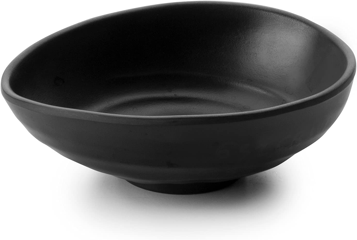 SALADEIRA OVAL 17X13CM MELAMINA PRETA