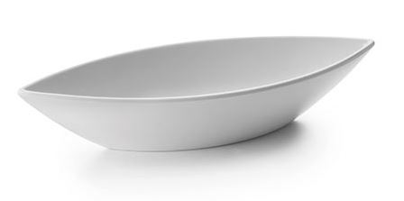 TAÇA OVAL 41.5X17X8CM MELAMINA BRANCA