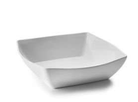 SALADEIRA QUAD.33X33X9CM MELAMINA BRANCA