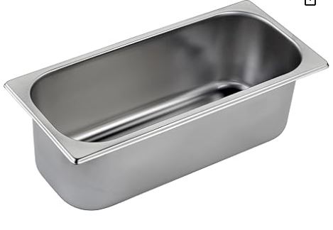 CUVETE P/GELADO 5L 36X16.5X12CM INOX