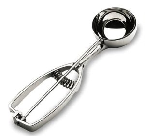 COLHER GELADO Nº5-85MM INOX C/MOLA