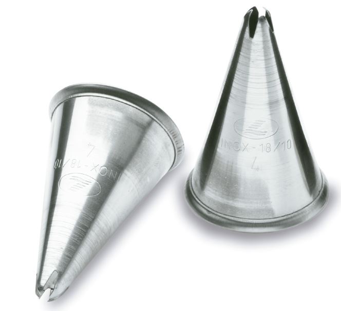 CJ. 6 BICOS PASTELEIRO ROSA INOX