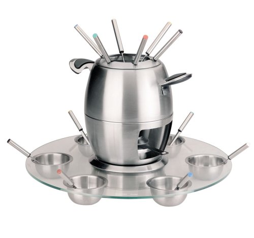 FONDUE 6P INOX BASE VIDRO