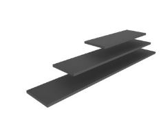 ESTANTE 18X50X1.5CM MADEIRA PRETO
