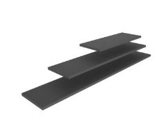 ESTANTE 18X80X1.5CM MADEIRA PRETO