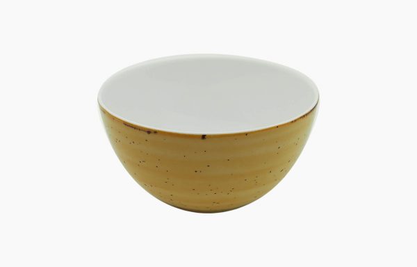 TAÇA Ø15CM ALT.9CM RUSTICO AMARELO