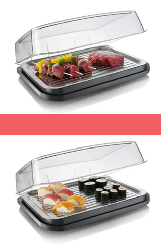 BANDEJA C/TAMPA REFRIGERADORA VACU...