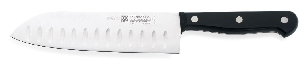 FACA SANTOKU ALVEOLOS 213.3831.18 VERMEL
