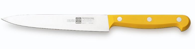 FACA COZINHA 12CM AMARELO PROFESSIONAL