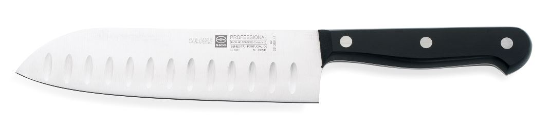FACA SANTOKU ALVEOLOS 216.3831.18 VERDE