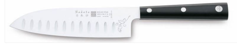 FACA SANTOKU ALVEOLOS ESQUERDINOS NAKATO