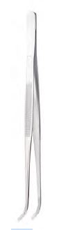 PINÇA FINA 16CM PONTA CURVA INOX #