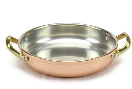 FRIGIDEIRA Ø28CM COBRE ASAS ESTANHADA