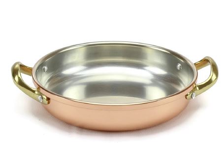 FRIGIDEIRA Ø32CM COBRE ASAS ESTANHADA