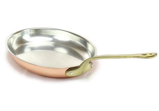 FRIGIDEIRA OVAL 30CM C/CABO COBRE/INOX