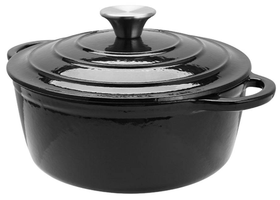 CAÇAROLA 24CM-3.5L PRETA FERRO#