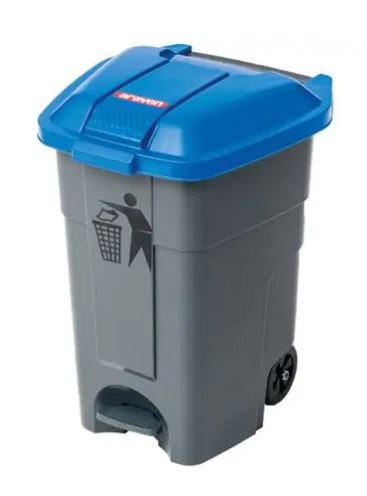 BALDE LIXO 50L C/PEDAL TAMPA AZUL
