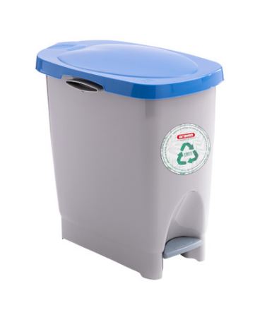 BALDE LIXO 22L PEDAL TAMPA AZUL