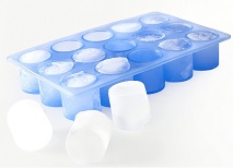 CUVETE GELO CILINDRO 3CM AZUL SILICONE