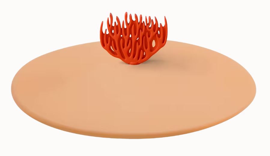 TAPA COPOS CORAL LARANJA SIL.